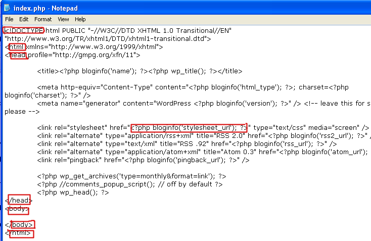 WordPress主题制作教程 index.php